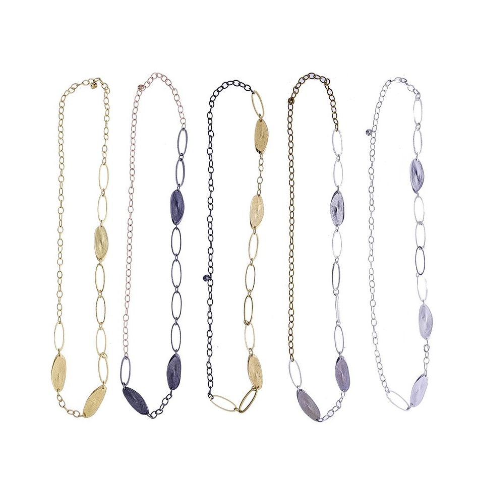 LONG NECKLACE WITH METAL BEADS LINKS
