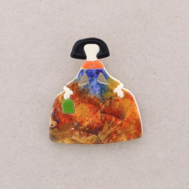 RESIN MENINA BROOCH
