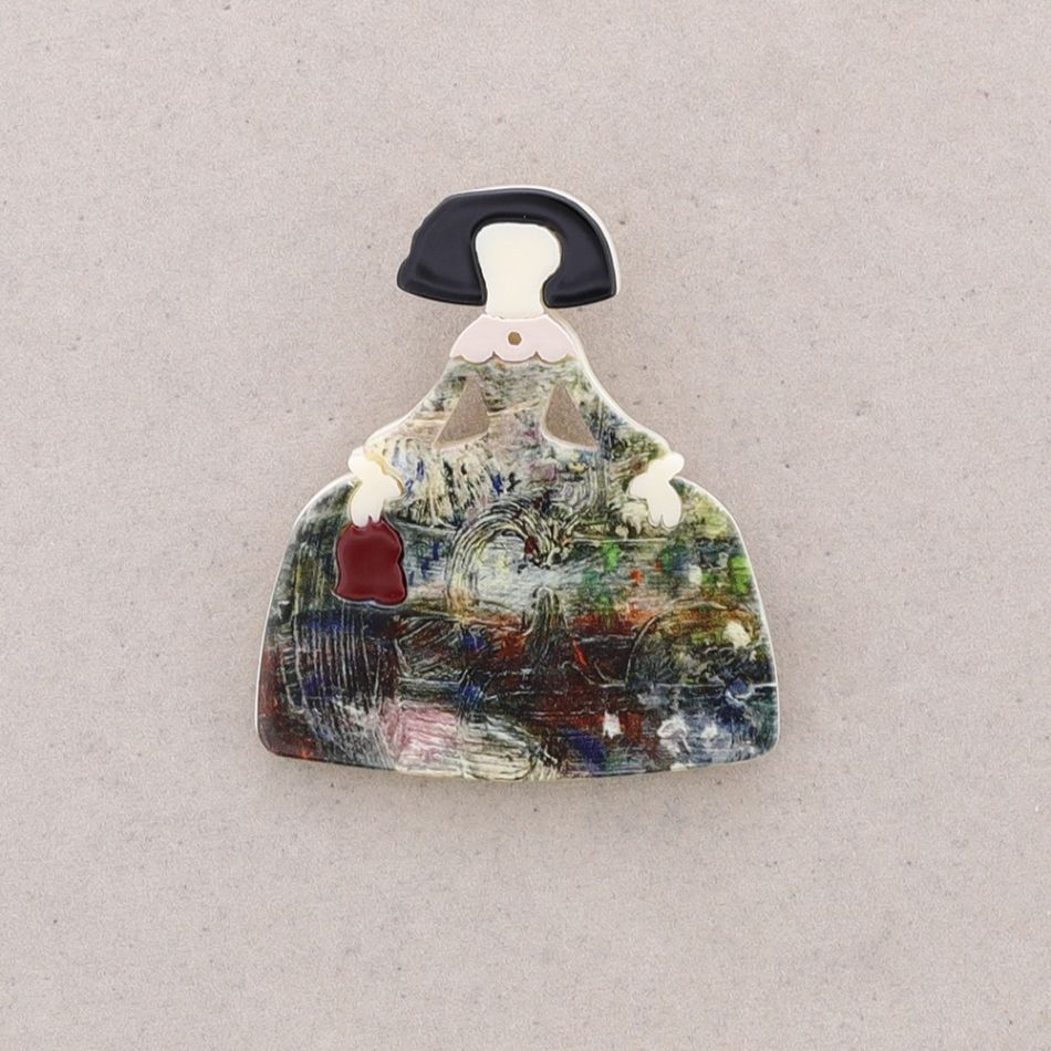 BROCHE MENINA RESINA