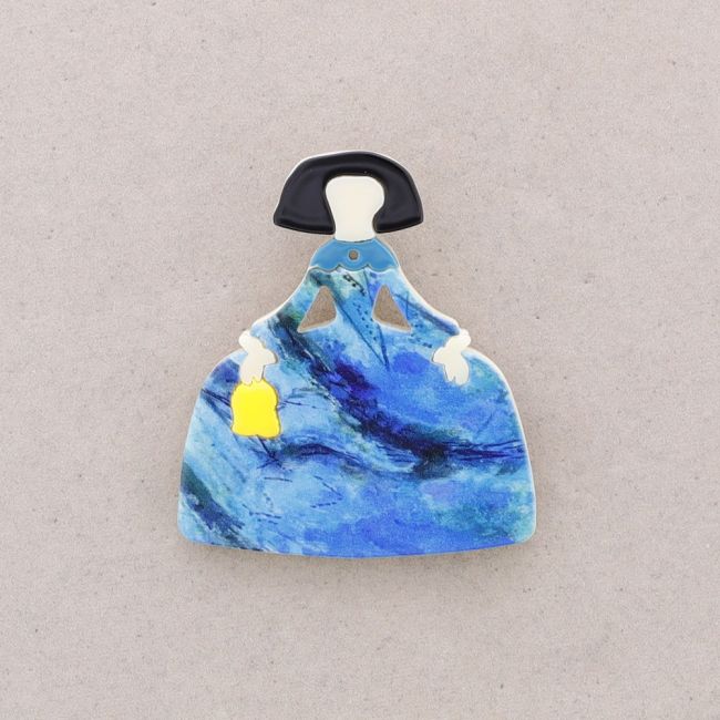 BROCHE MENINA RESINA
