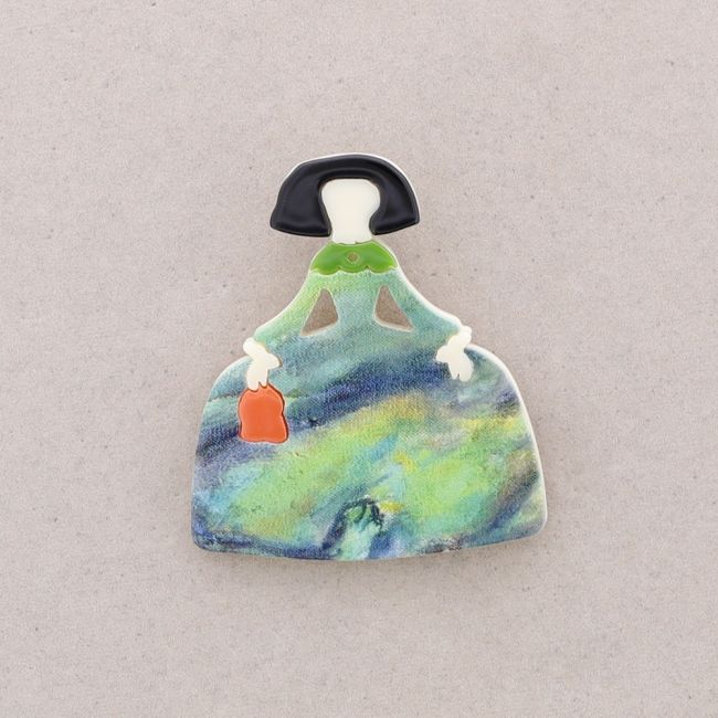 BROCHE MENINA RESINA