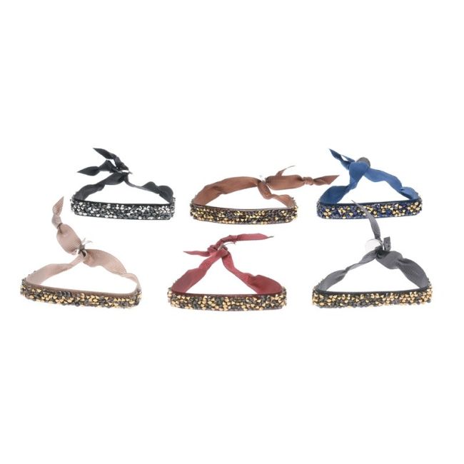 BOW BRACELET WITH FACETED BEADS