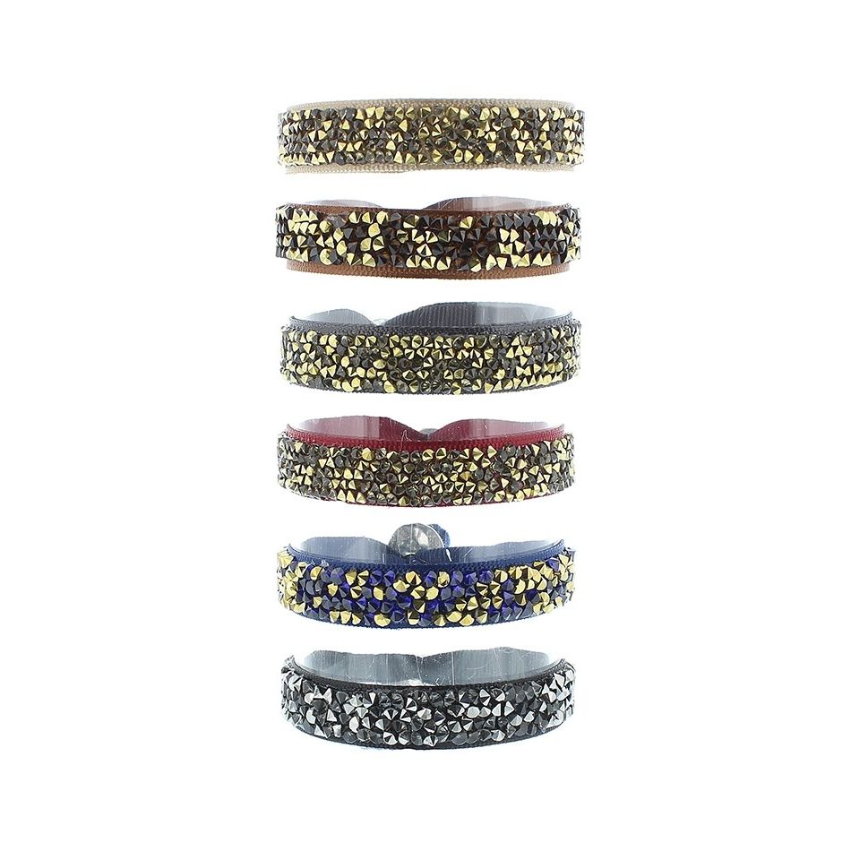 PULSERA LAZO CUENTAS FACETADAS