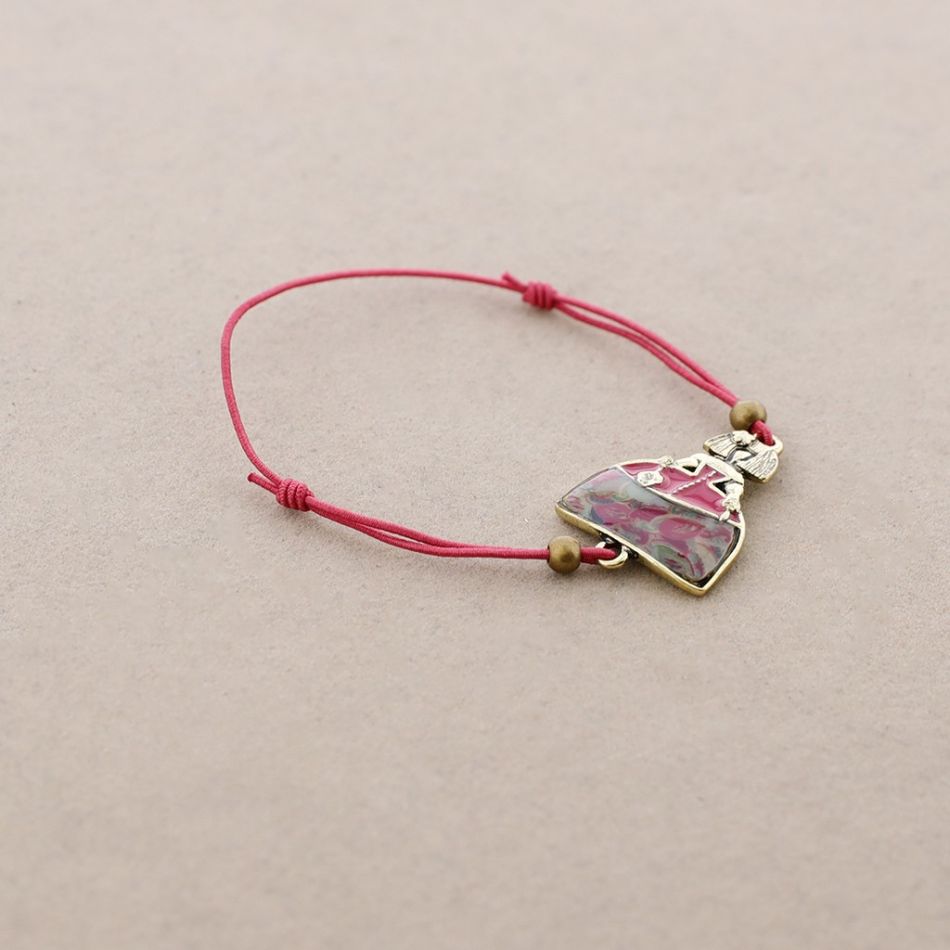 ENAMEL METAL ELASTIC BRACELET