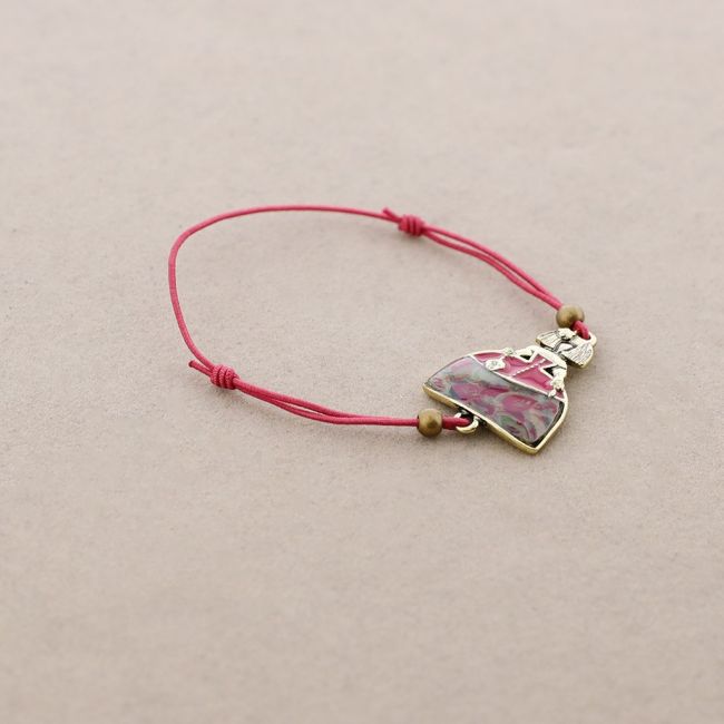 ENAMEL METAL ELASTIC BRACELET