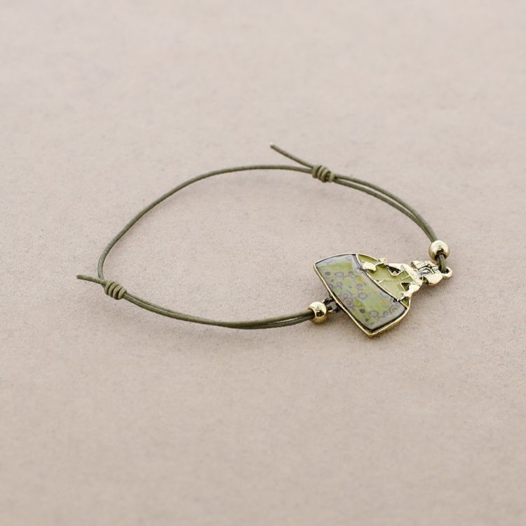 ENAMEL METAL ELASTIC BRACELET