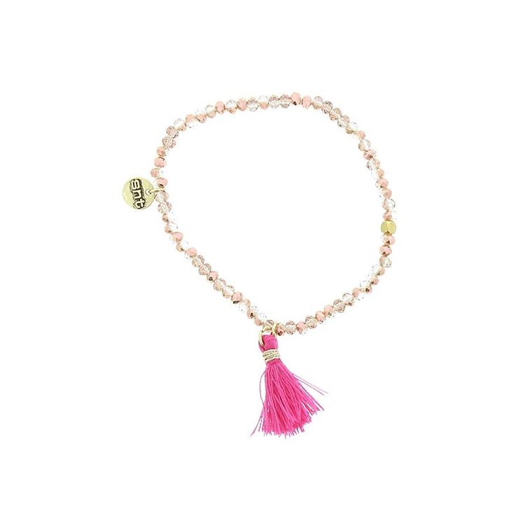FRINGED FACETED BEADS BRACELET
