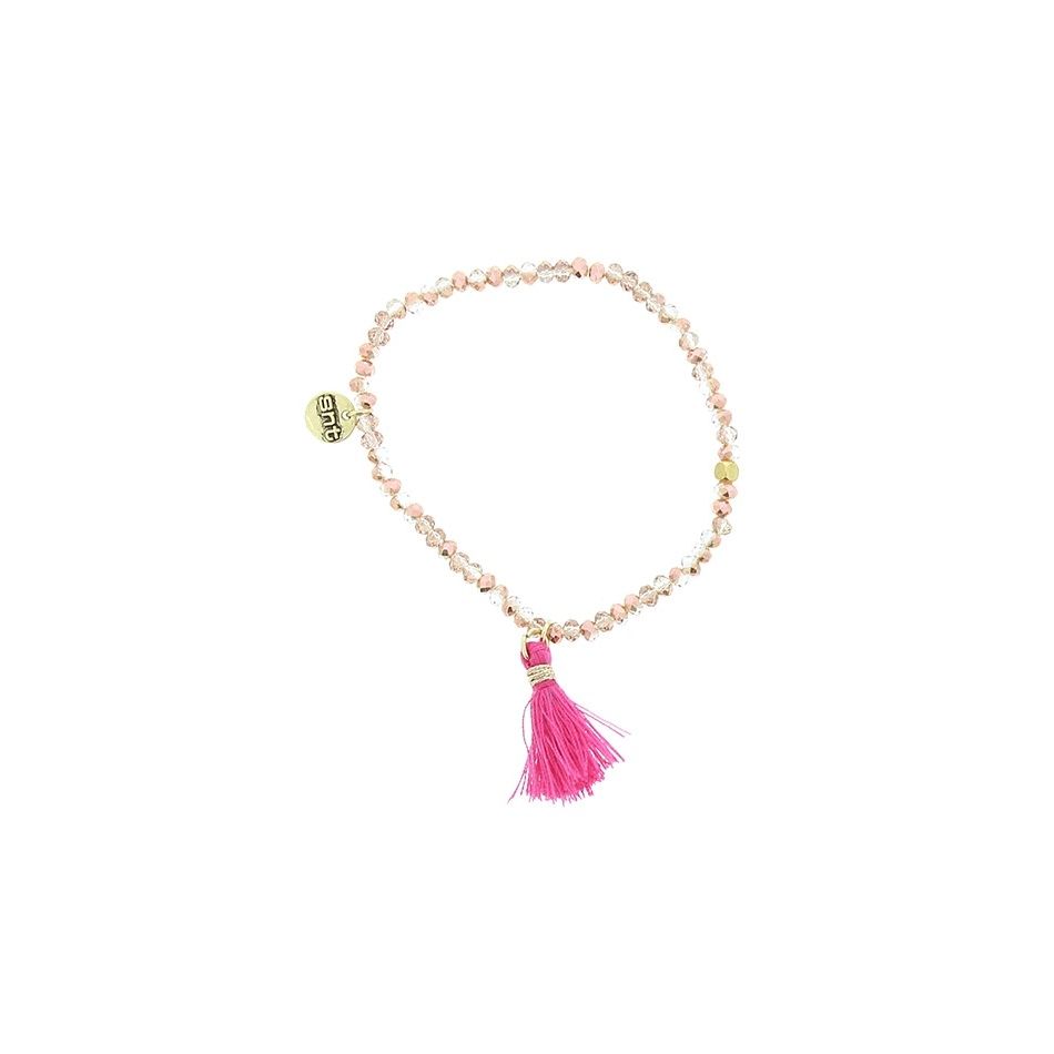 FRINGED FACETED BEADS BRACELET