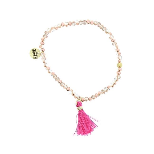 FRINGED FACETED BEADS BRACELET