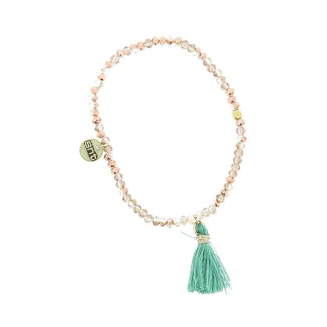 FRINGED FACETED BEADS BRACELET