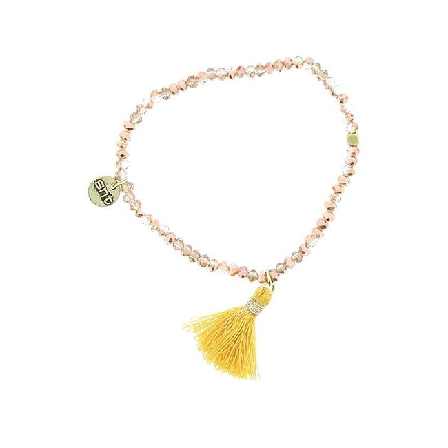 FRINGED FACETED BEADS BRACELET