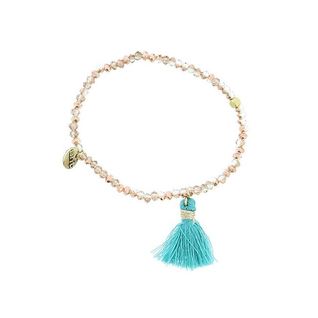 FRINGED FACETED BEADS BRACELET