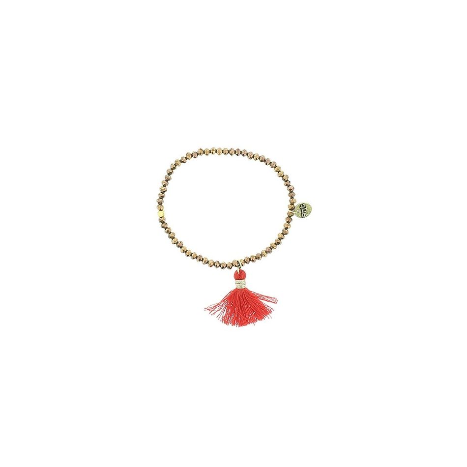 FRINGED FACETED BEADS BRACELET
