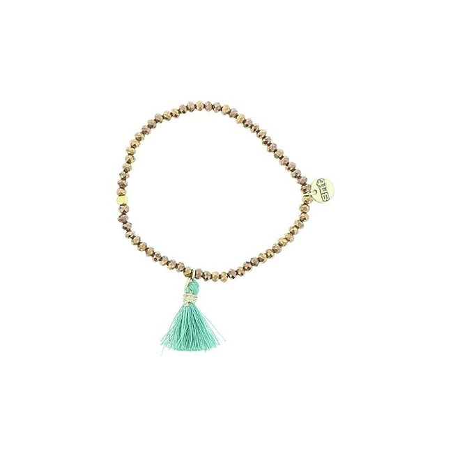 FRINGED FACETED BEADS BRACELET