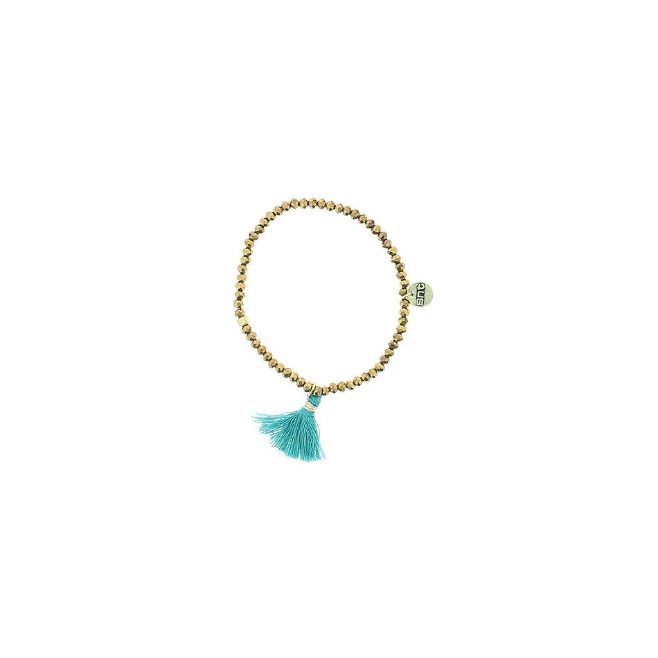 FRINGED FACETED BEADS BRACELET