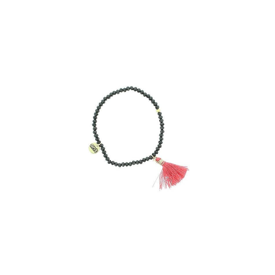 PULSERA CUENTAS FACETADAS FLECO