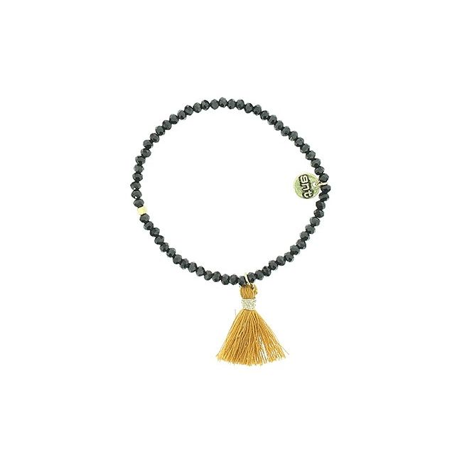 PULSERA CUENTAS FACETADAS FLECO