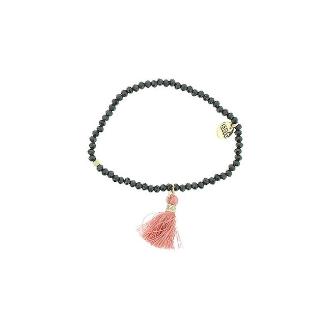 PULSERA CUENTAS FACETADAS FLECO