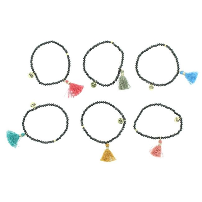 FRINGED FACETED BEADS BRACELET