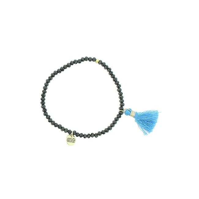 PULSERA CUENTAS FACETADAS FLECO