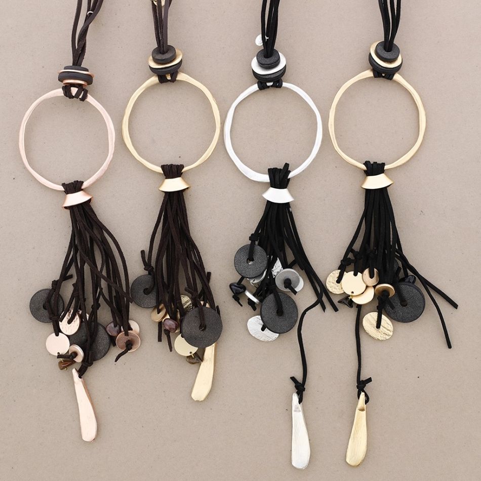 COLLAR LARGO ANILLA COLGANTES