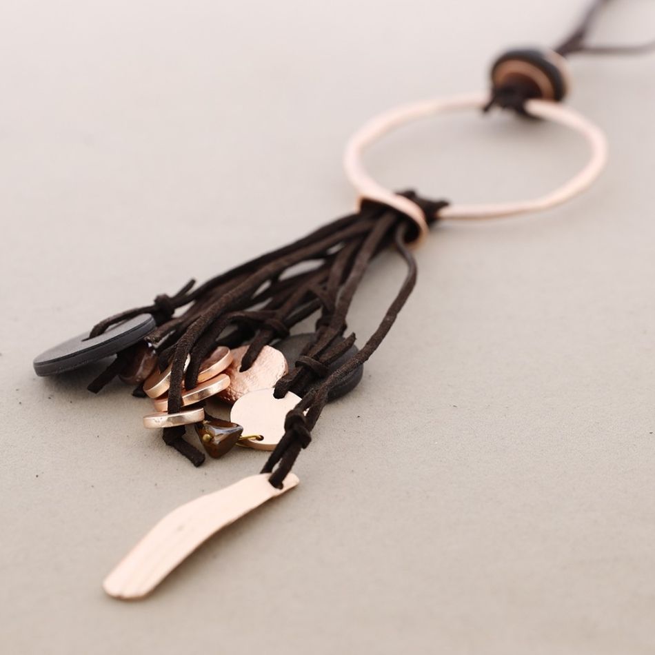 LONG PENDANT RING NECKLACE