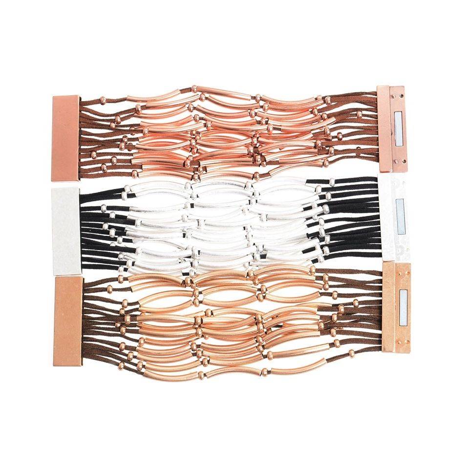 TUBES BRACELET WITH MAGNET CLOSURE