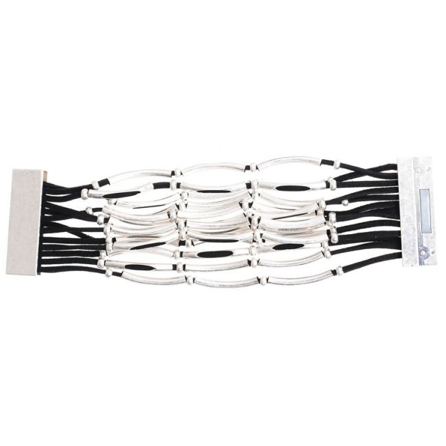 OPEN TUBES BRACELET WITH MAGNET CLOSURE