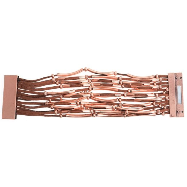 OPEN TUBES BRACELET WITH MAGNET CLOSURE