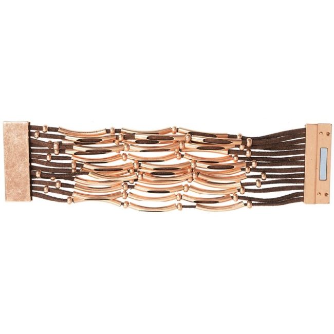 OPEN TUBES BRACELET WITH MAGNET CLOSURE