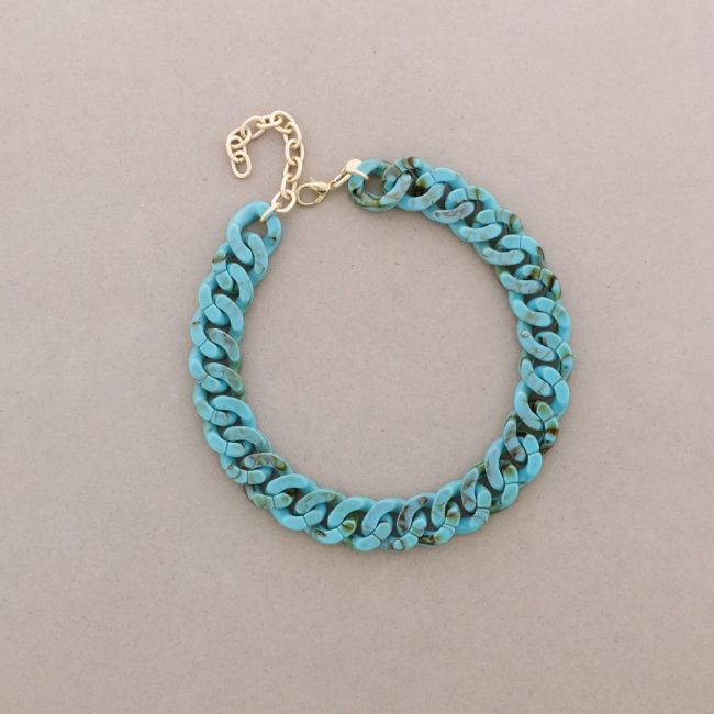 RESIN LINK SHORT NECKLACE