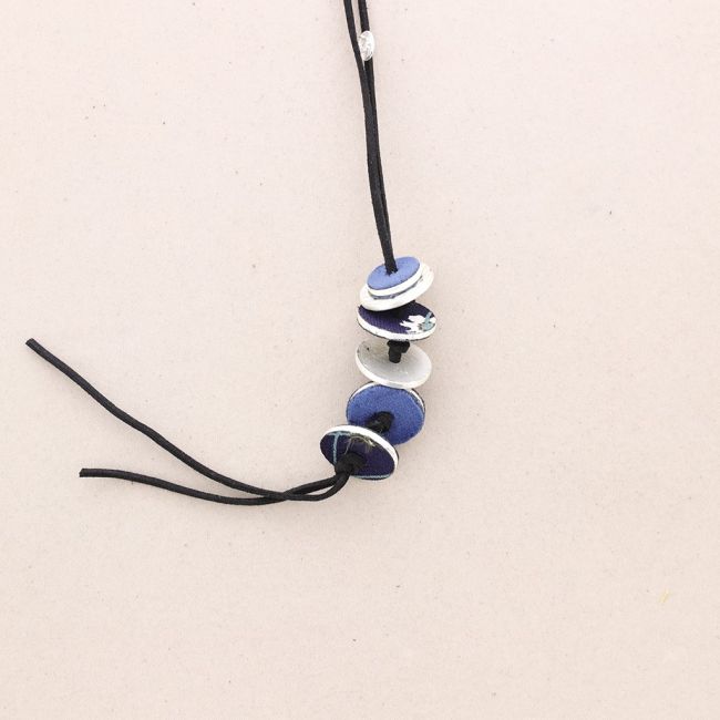 SUEDE LEATHER LONG VELVET NECKLACE