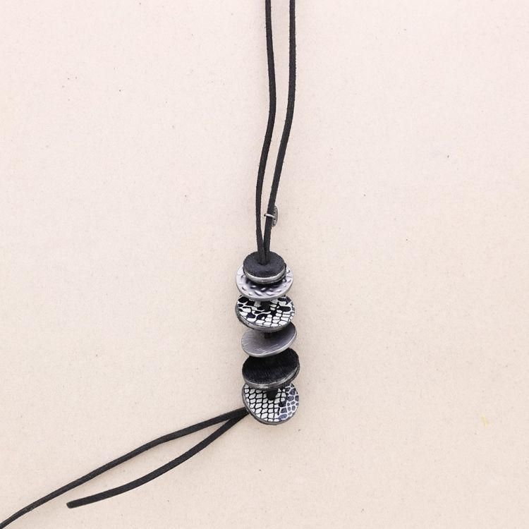 SUEDE LEATHER LONG VELVET NECKLACE 2
