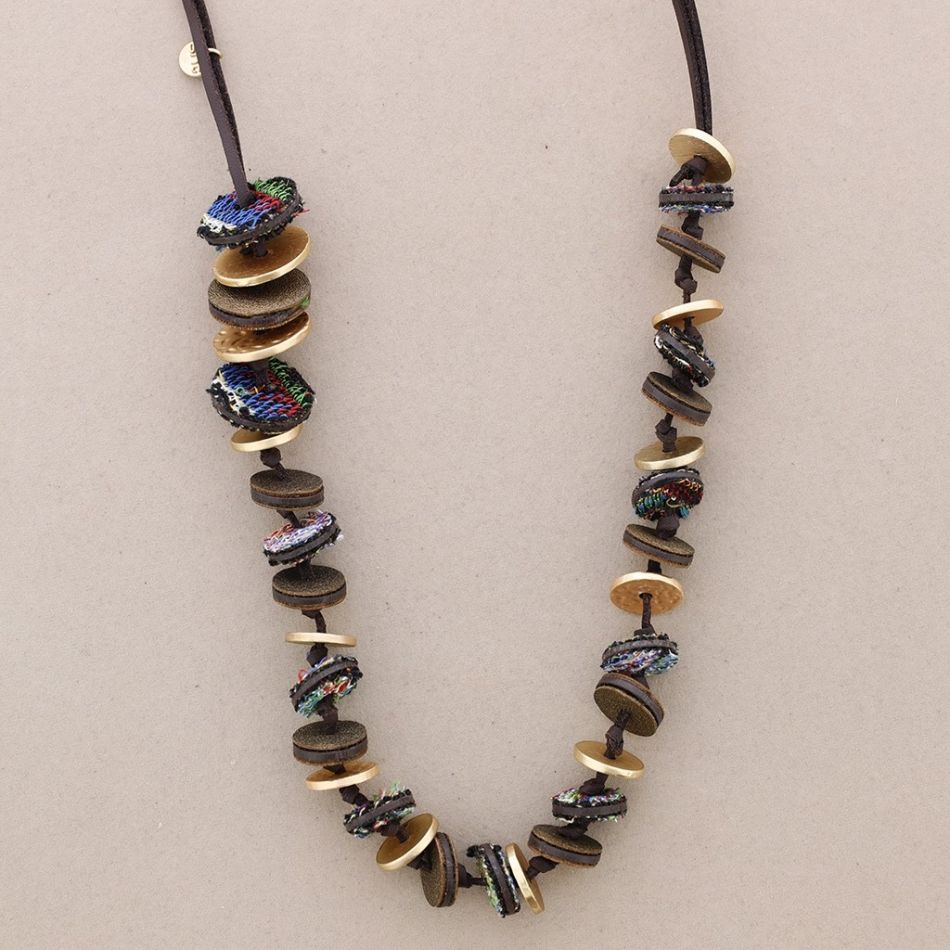 LONG SUEDE LEATHER NECKLACE