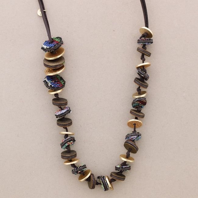 LONG SUEDE LEATHER NECKLACE