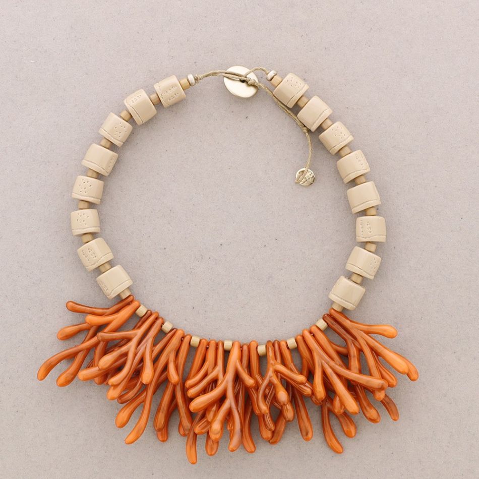 GARGANTILLA COLGANTES CORAL RESINA