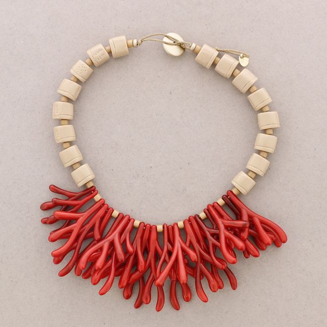 GARGANTILLA COLGANTES CORAL RESINA