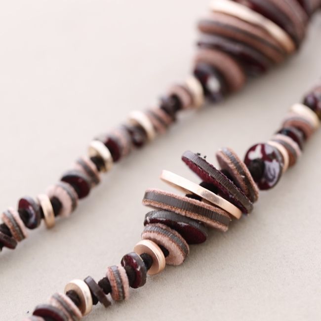 LONG SUEDE LEATHER NECKLACE