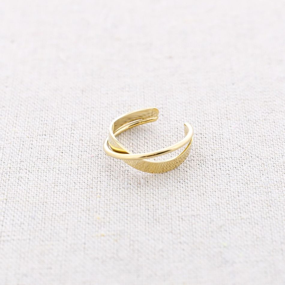 DOUBLE IRREGULAR CROSSED STRIP STEEL RING