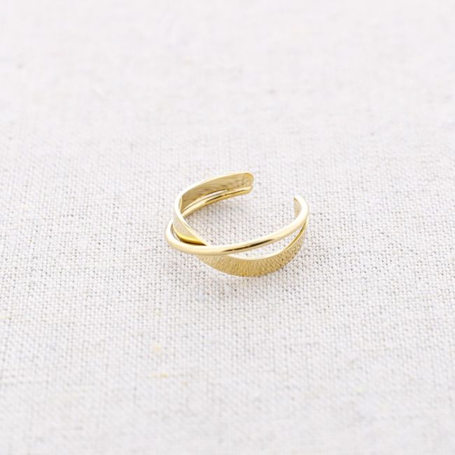 DOUBLE IRREGULAR CROSSED STRIP STEEL RING