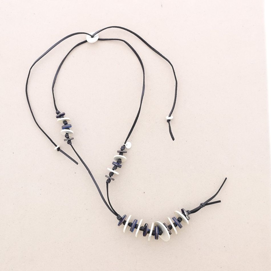 LONG SUEDE LEATHER NECKLACE
