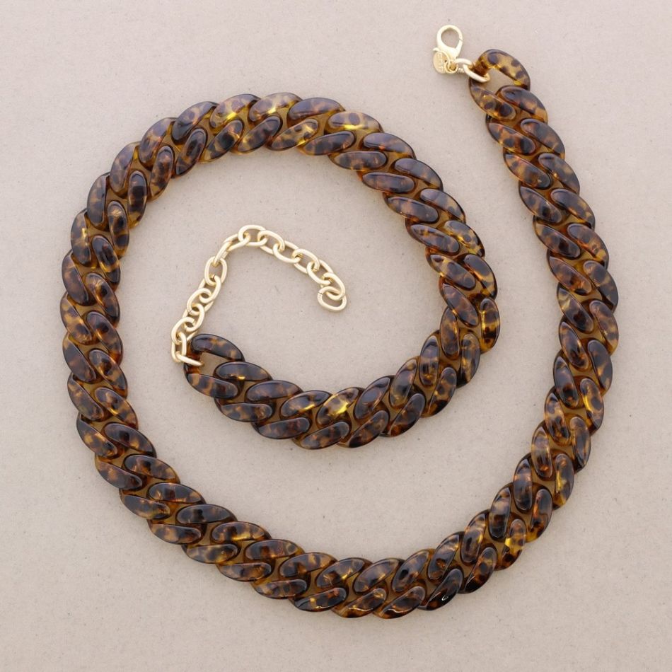 LONG RESIN LINK NECKLACE