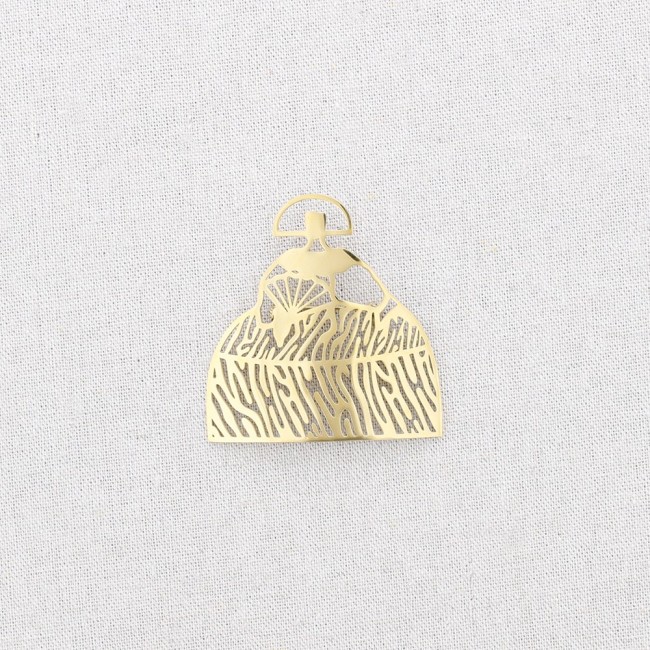 MENINA FRETWORK STEEL BROOCH