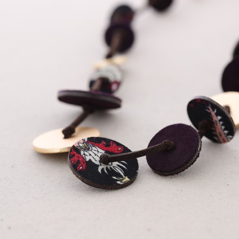 LONG SUEDE LEATHER NECKLACE