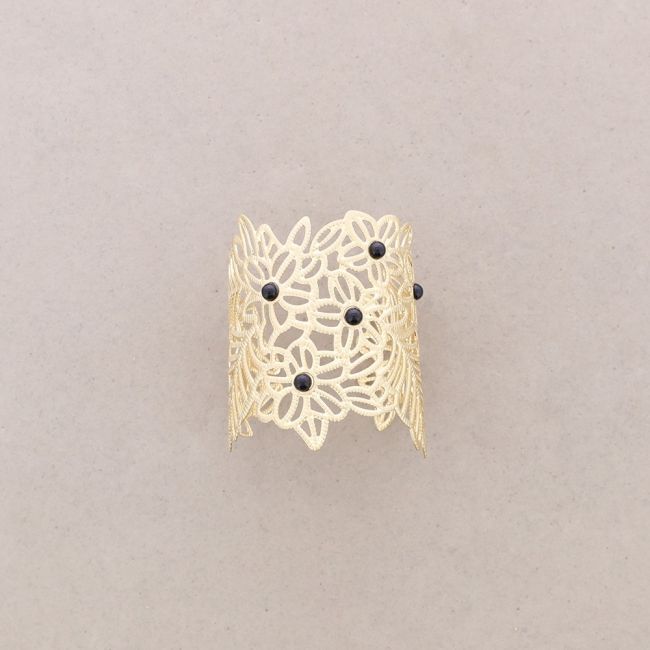 PULSERA METAL AJUSTABLE FILIGRANA FLORES