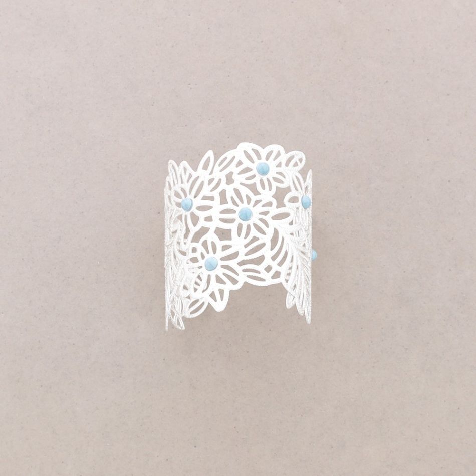 PULSERA METAL AJUSTABLE FILIGRANA FLORES