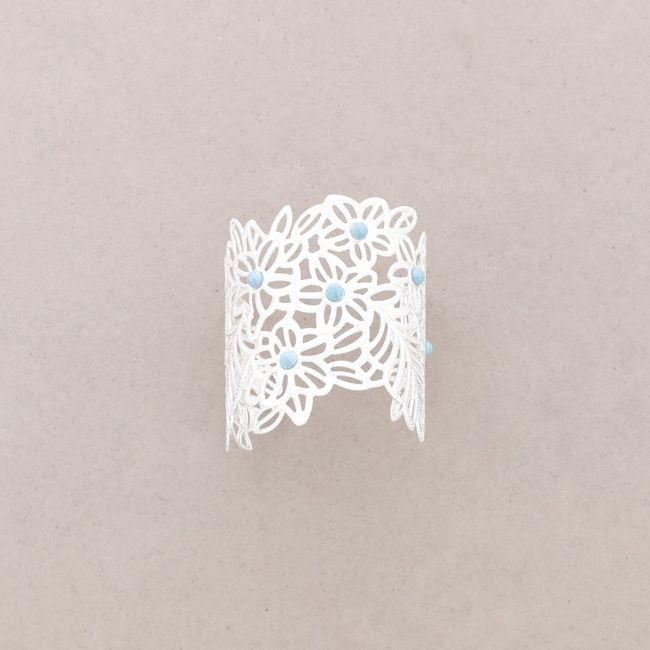 PULSERA METAL AJUSTABLE FILIGRANA FLORES
