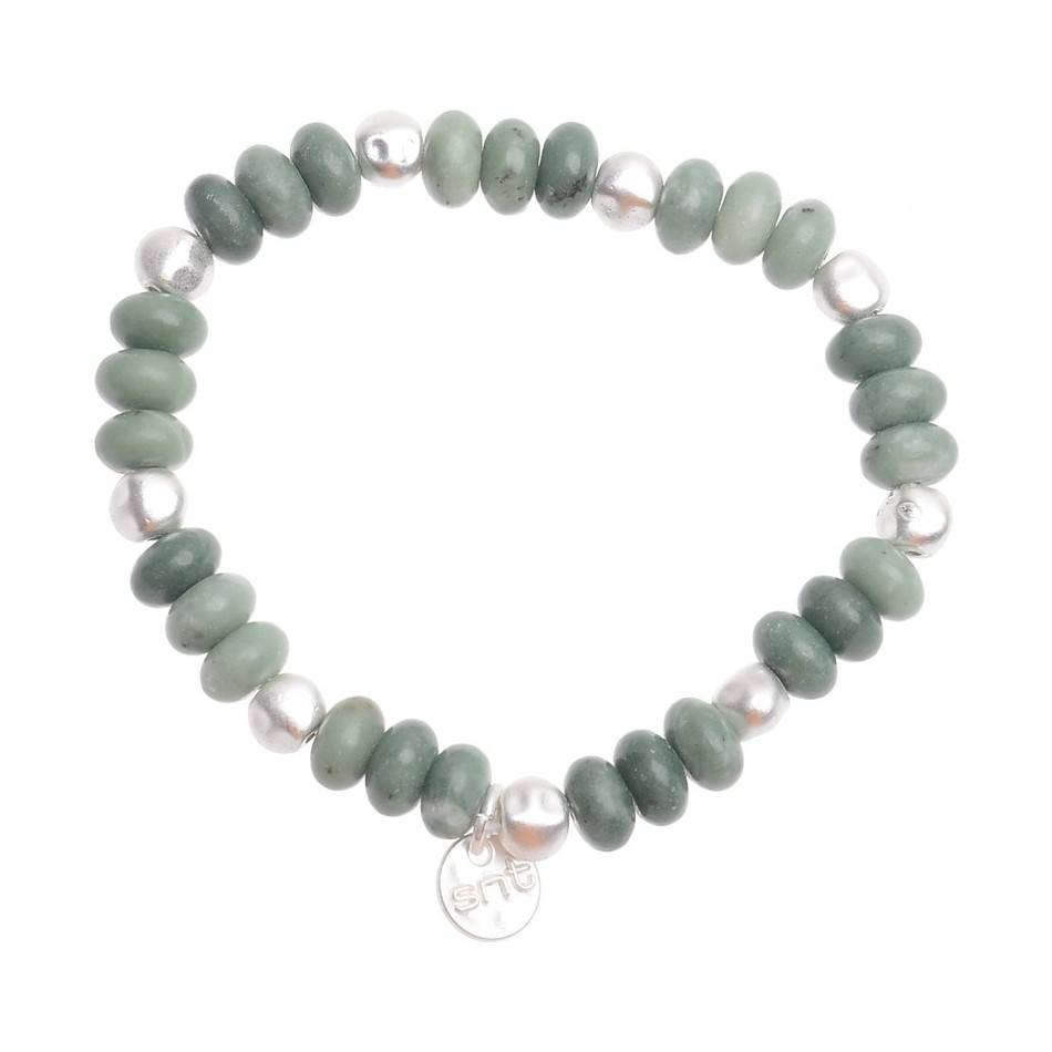MACRAMÉ BRACELET WITH STONE METAL BEADS