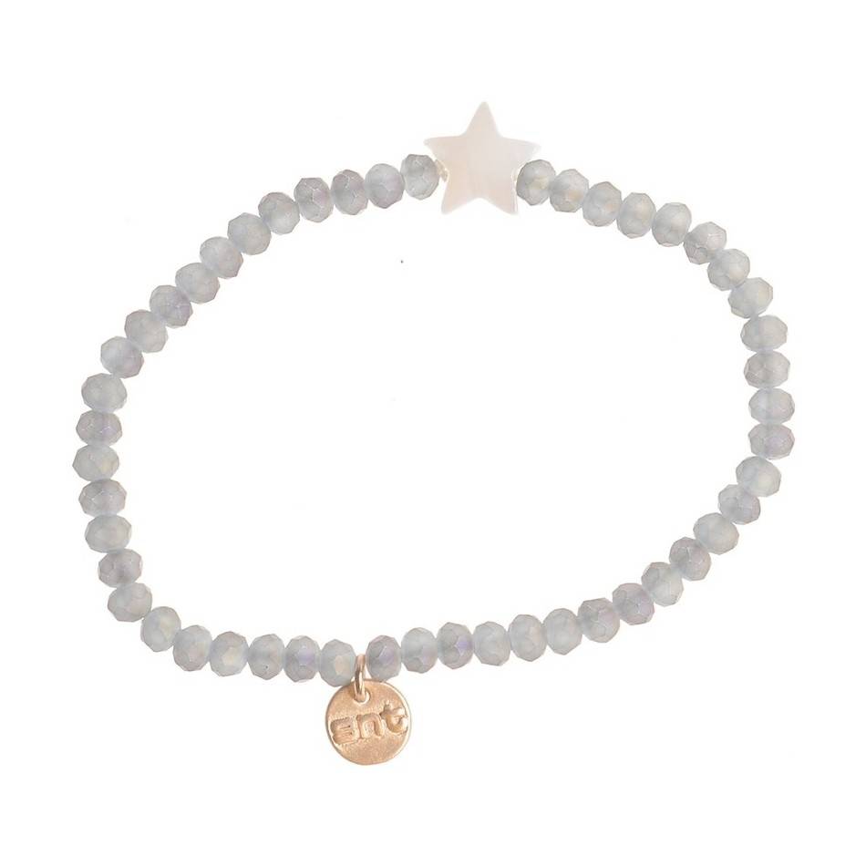 PULSERA CUENTAS SURTIDAS ESTRELLA  NÁCAR