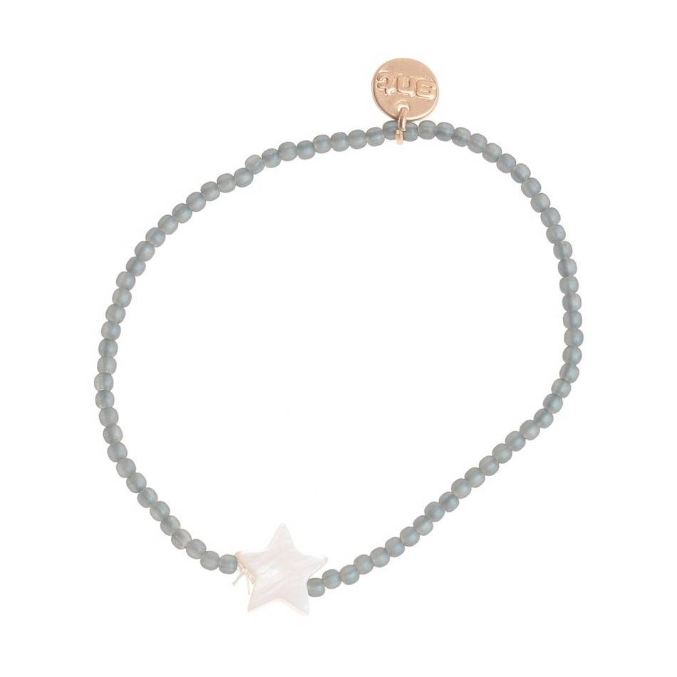 PULSERA CUENTAS SURTIDAS ESTRELLA  NÁCAR
